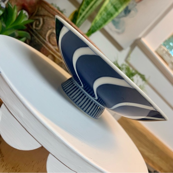 Chinoiserie Blue & White Bowl Dish🌿farmhouse🌿oriental tableware~server-bohemian - Picture 11 of 11